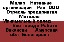 Маляр › Название организации ­ Рза, ООО › Отрасль предприятия ­ Металлы › Минимальный оклад ­ 40 000 - Все города Работа » Вакансии   . Амурская обл.,Белогорск г.